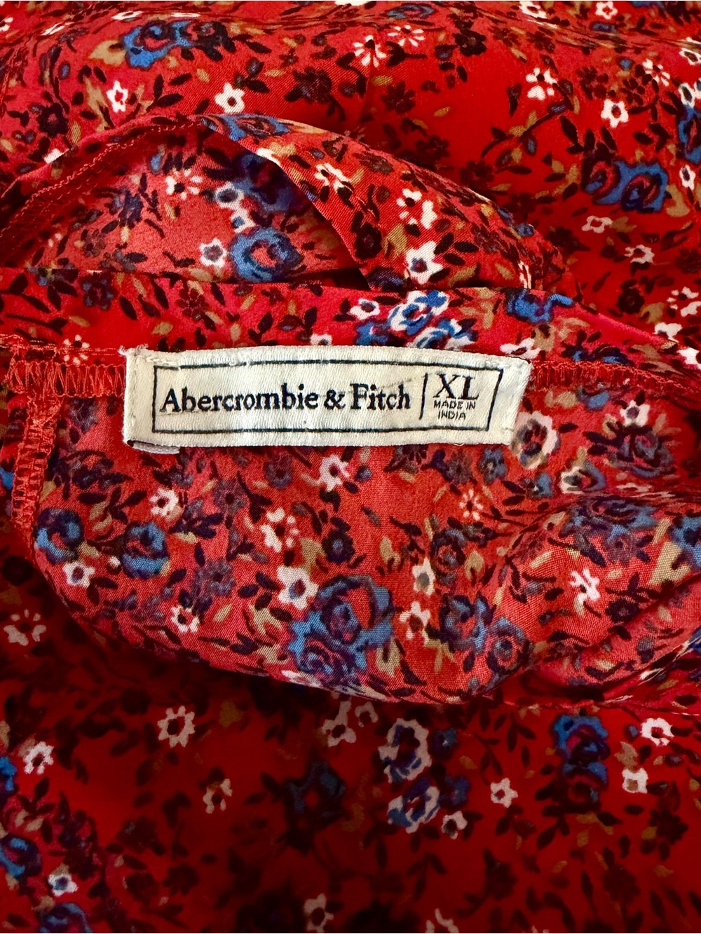 Abercrombie & Fitch Red Floral Top